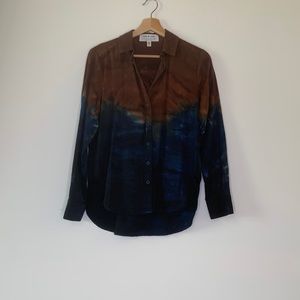 Tie dye ombré button down shirt from Anthropologie